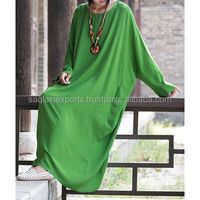 Robe maxi longue et ample en lin, patchwork double coton, tenue vintage, col rond, manches longues, style boho, vintage, qualité riche, prix usine