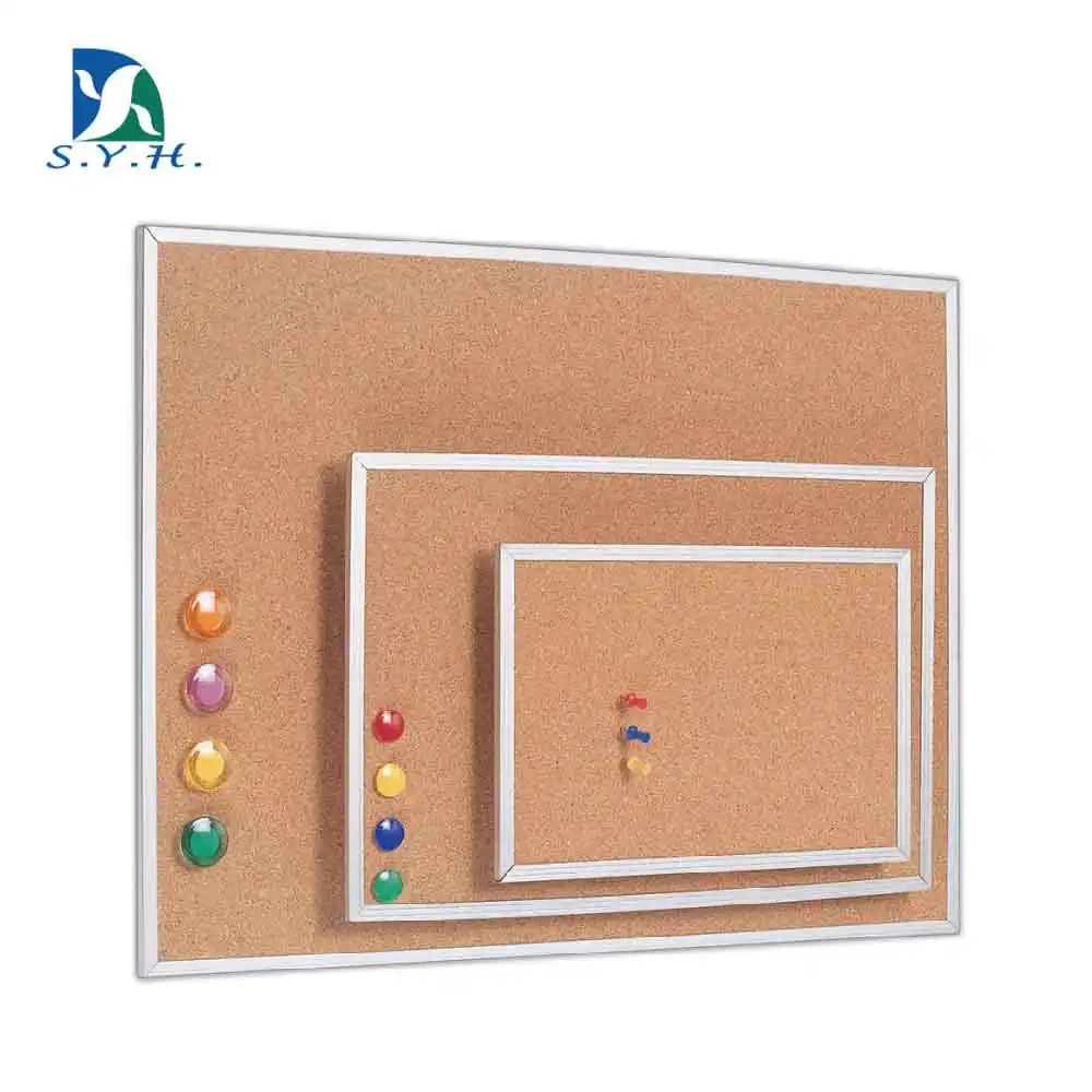 60* 90 CM Aluminum frame bulletin cork board magnetic notice board for push pins
