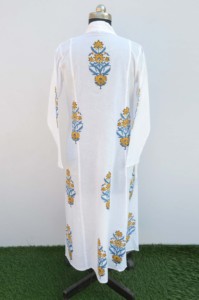 Vestido largo de algodón con estampado a mano para mujer, ropa informal, larga, de verano, novedad - Product Image 5