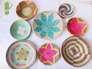 High Quality Seagrass <b>Plate</b> With Plastic Strings Wall <b>Decorations</b> - Product Image 3