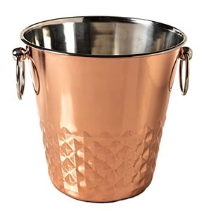 Enfriador de cobre para vino y champán, cubo de hielo enorme y tamaño personalizado para 1 botella - Product Image 5