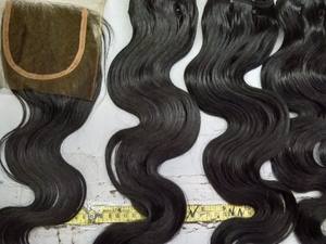 Cheveux humains vierges Body Wave 100% doux et soyeux fermetures à lacets 7x7 frontal 13x6 pour de longues perruques et extensions de cheveux de fête sans perte - Product Image 6