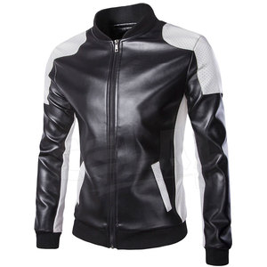 Venta al por mayor de ropa Casual de los hombres a prueba de viento Softshell chaqueta de cuero barato OEM bolsillos Spandex - Product Image 1