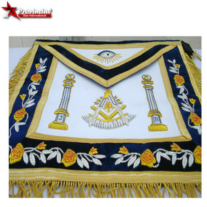 Handmade Masonic Grand Lodge Master Regalia Bullion Wire <b>Aprons</b> Embroidery Customized Color Size OEM/ODM Available <b>Novelty</b> Gifts - Product Image 3