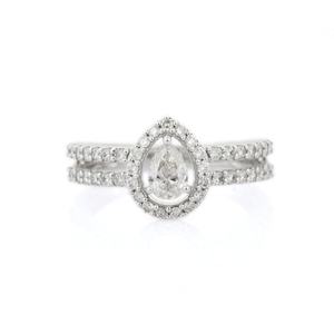 Anillos de boda de diamantes naturales, joyería de lujo de oro blanco sólido de 18K, joyería personalizada, regalo de aniversario - Product Image 2