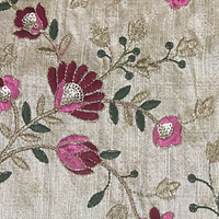 Beau tissu de polyester de broderie florale pour la technique tissée simple de filles-pour les vêtements et l'ameublement des garçons-vente directe