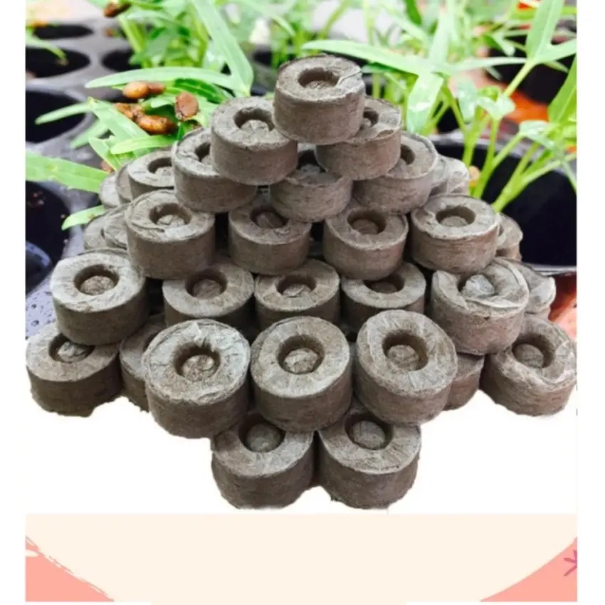 COCOPEAT BLOCK 1000 JIFFY PELLETS WITH NONE WOVEN FABRIC FOR HOME GARDEN