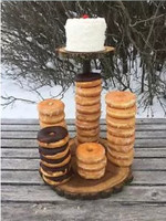 Hout Plakjes Cupcake Stand