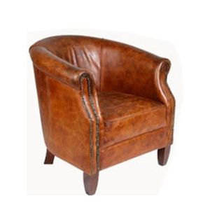Sofá Esquinero Ovalado de Estilo Europeo Industrial Vintage, Ajustable, de Madera Maciza, con Cuero Genuino y Espuma, para el Hogar - Product Image 1