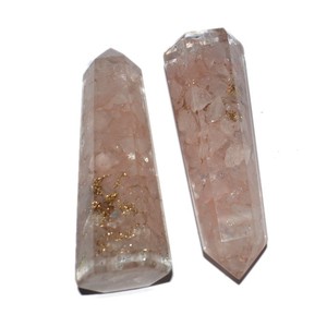 Point de cristal de guérison naturel, Quartz Rose, Orgonite, point d'obélisque - Product Image 1