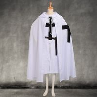 Robes à capuche KT Uniforms personnalisées avec logo couleur Chevalier Templier, doublure rouge, croix artistique sur mesure, cadeaux promotionnels, MOQ 10 pièces