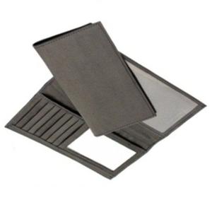 Funda hecha a mano y tarjetero, hecha de cuero genuino, Color negro - Product Image 1