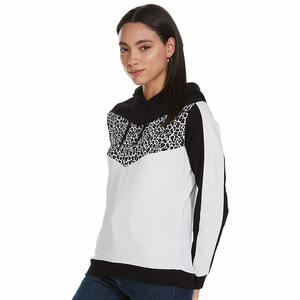 Sudadera con capucha de bloque a la moda para mujer, jersey con cordón para chicas, Sudadera con capucha de manga regular - Product Image 5