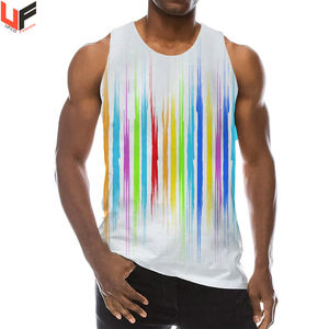 Camiseta sin mangas de entrenamiento para hombre, camiseta interior blanca transpirable de Color sólido hecha de polycotton Spandex, opción de impresión DHL personalizada - Product Image 3
