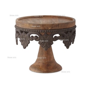 Présentoir à gâteau en bois dernier modèle avec serveur à gâteau de forme ronde de qualité supérieure au travail islamique au prix le plus bas - Product Image 4
