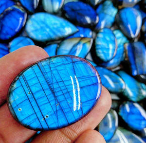 Cabochon en œil de tigre labradorite malaria, pierre de lune, perles, noir, labradorite, anneau arc-en-ciel en ambre baltique - Product Image 2