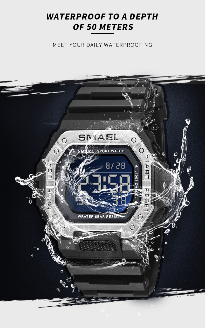 Best selling digital watch for kids colorful SMAEL 8059 fashion water resistance sport watch children