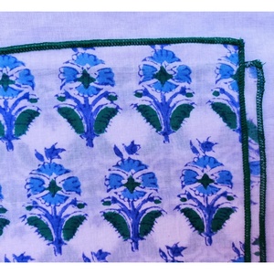 Serviettes en coton brodées de haute qualité, ourlet festonné doux, mouchoir, impression personnalisée, accessoires de table à manger - Product Image 3