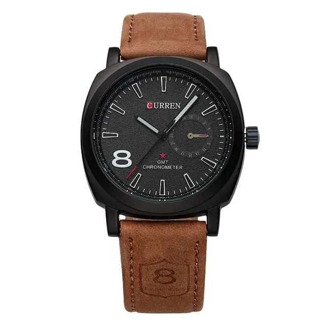 CURREN 8139 Classic Leather Men Watches Sport Waterproof Quartz Watch Men Male Wristwatch Relogio Masculino