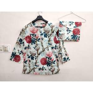 Conjunto de pijama de algodón 100% para mujer de alta calidad, ropa de dormir suave de manga larga con patrón Floral transpirable para las estaciones de primavera y otoño - Product Image 3