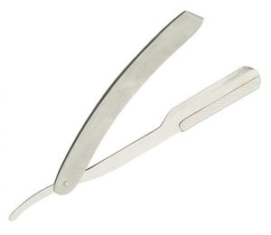 Rasoirs droits professionnels en acier inoxydable, rasoirs à lame unique pour le rasage, couleur argent, par Life Care Instruments - Product Image 3
