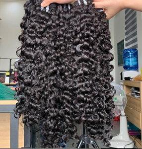 Cabello humano vietnamita rizado con cutícula alineada, tejido a máquina de doble y simple trama - Product Image 2