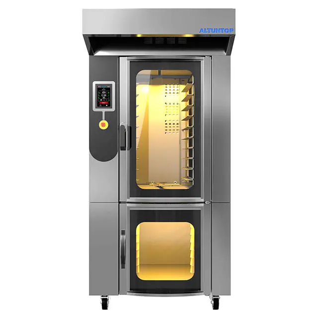 Forno rotativo commerciale a convezione con 10 vassoi OEM di alta qualità per attrezzature da forno per cucine industriali