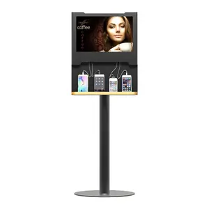 Smart Phone Charger Lcd Advertising Display Digital Signage With Multi Function