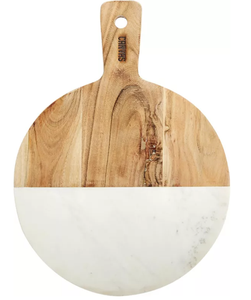 Plato de madera con cuchara de mármol para el hogar, soporte de madera personalizado para hoteles y decoración de boda - Product Image 5