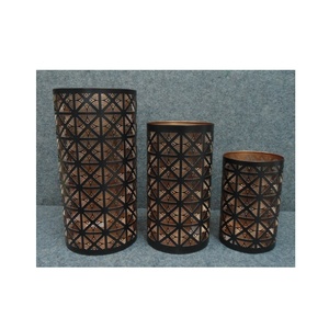 Linterna de vela redonda de Metal antigua, con el mejor diseño de corte, decoración moderna para el hogar, soporte de luz de té de hierro - Product Image 1