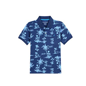 Camiseta Polo de Manga Corta con Estampado Animal, Teñida con Fibra de Bambú, Calidad de Exportación, 9805 - Product Image 1