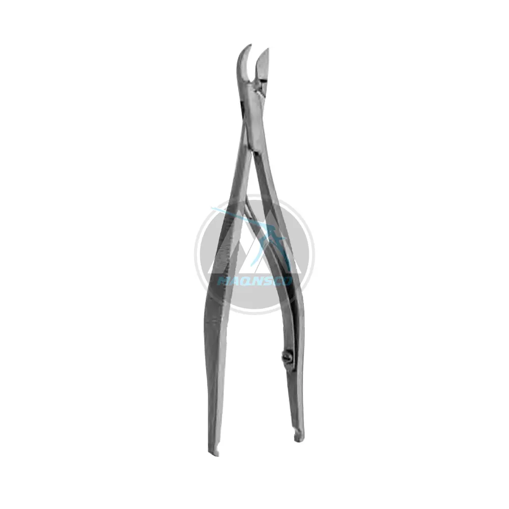 Michel Applying and Removing Forceps are thumb forceps with a single spring mechanism that is used to apply and remove surgical