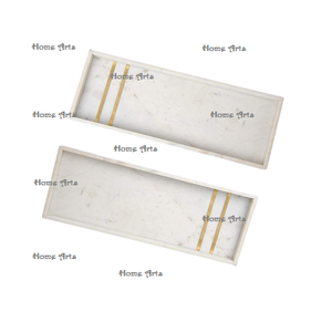 Marble White And Black Color Food Serving Tray With Deluxe Quality Rectangular Shape <b>Chocolates</b> Tray In Bulk - Product Image 5