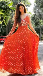 . NEW--ELEGANT y elegante. LOOR-LENGTH vestido con BEAUTIFUL-ZARDOZI--EMBROIDERY trabajo. Para/fiesta/BASE diaria = 2021 ---- - Product Image 2