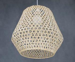 Abat-jour en forme de cloche en rotin bambou, design moderne, luminaire décoratif d'intérieur, idéal pour un salon - Product Image 5