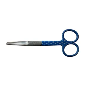 Surgical Reusable Nursing Scissors / Operating Scissors 5" Blue With White Dots / Stainless Steel