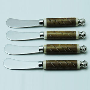 Juego de cuchillos para mantequilla con mango de madera y hoja de acero inoxidable hechos a mano al por mayor de 4 IDEAS de nuevos productos 2024 juegos de utensilios de cocina - Product Image 6