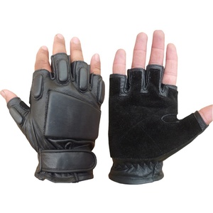 Gants tactiques mi-doigts en cuir véritable de haute qualité, les plus vendus, chauffe-mains pour les voyages en extérieur toutes saisons Keven Impex USA - Product Image 1