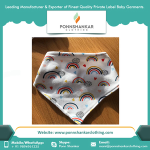 Baberos de diseño personalizado, precio al por mayor, dentición, Bandana para bebé - Product Image 3