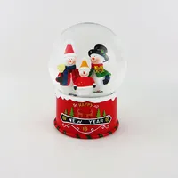 מוצר חדש צבעוני פינגווין מים כדור חג המולד עבור חג המולד מתנות זכוכית שלג גלוב