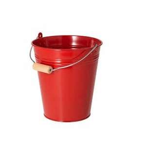 CUBO ANTIGUO GALVANIZADO ROJO OSCURO, DECORACIÓN NAVIDEÑA PARA BALCÓN Y JARDÍN, MACETAS DE ALTA CALIDAD - Product Image 5