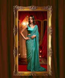 Nouveau attrayant Look riche fête porter lourd broderie Net Saree avec chemisier pièce femmes indiennes porter bas prix en gros Surat ApparelGarment - Product Image 4