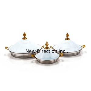 Casserole en acier inoxydable isolée de qualité supérieure servant des casseroles chaudes fête de mariage utilisation de la restauration vaisselle marmite - Product Image 2