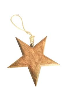 Adorno colgante de estrella grande para Navidad, decoración de árbol de Navidad de alta calidad, estrella con cuerda colgante - Product Image 1