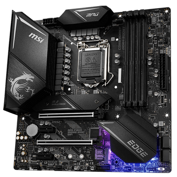 Carte mère de jeu MSI MPG Z490M GAMING EDGE WIFI avec chipset Z490