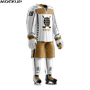 Conjuntos de uniformes de hockey sobre hielo de calidad superior logotipo personalizado y tamaño 100% poliéster secado rápido transpirable Unisex adulto - Product Image 3