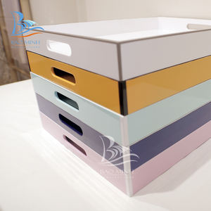 Plateau de service en laque de haute qualité, plateau de Table basse décoratif - Product Image 6