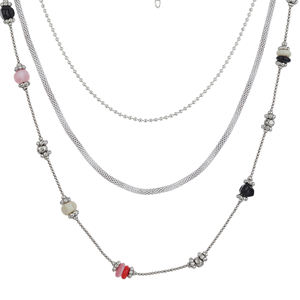 La mejor moda para mujer, collar chapado en oro de 18 quilates, cadena multicapa, flor rosa, colgante étnico Retro Mary, moneda, Perla de plata - Product Image 3