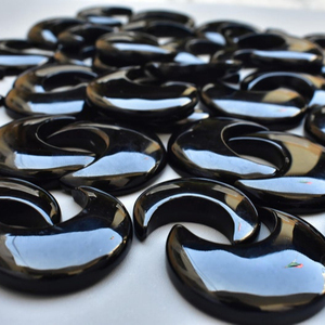 Luna creciente de ónice negro increíble para diseño de joyería, piedra preciosa Natural, luna de ónix negro, cabujón suelto para anillos - Product Image 3