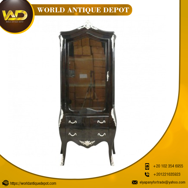 100% Best Quality Vitrine Showcase Baroque Black